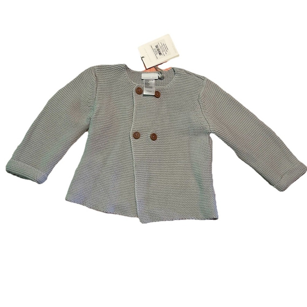 Elegant Baby Sofia & Finn Gray Baby Cardigan 18 mo Chunky Knit Sweater NWT